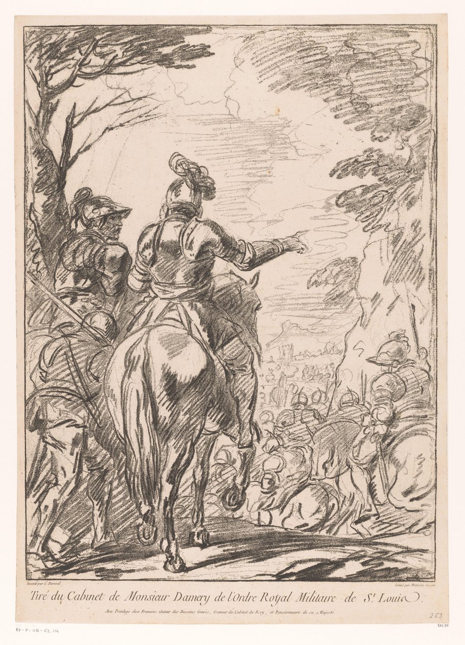 Two Soldiers on Horseback (Halte de cavaliers) by Jean Charles François