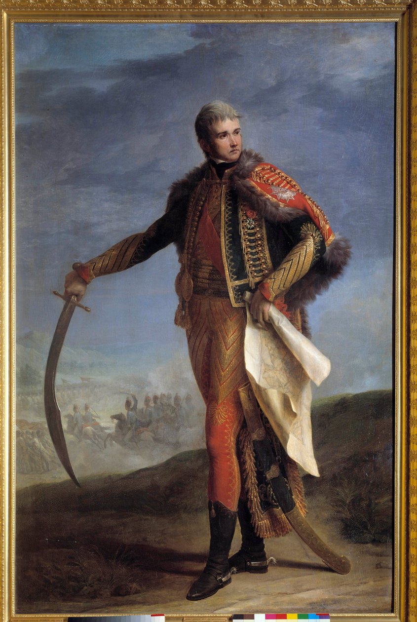 Full-length portrait of Jean Lannes, Duke of Montebello, Marshal of the Empire by Jean Charles Nicaise Perrin