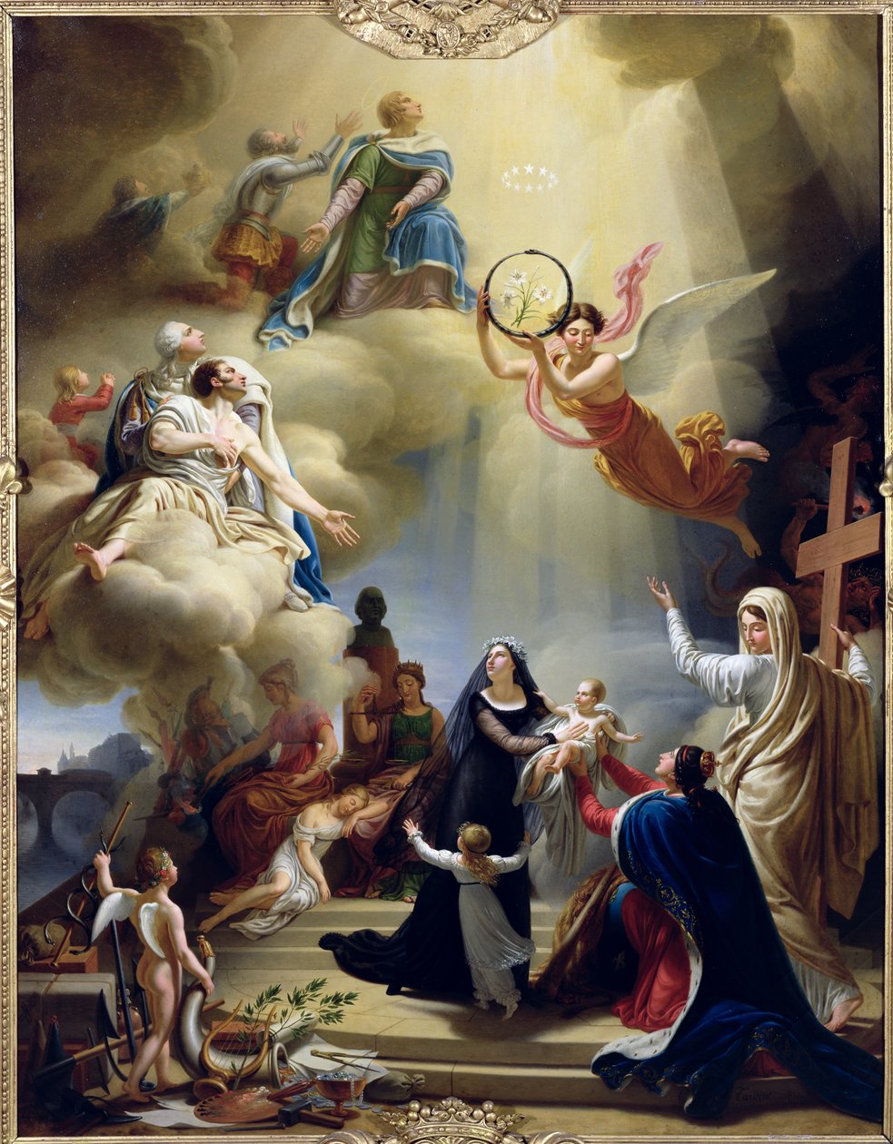 Allegory in Honour of the Birth of Henri de France, Duke of Bordeaux by Jean Charles Tardieu