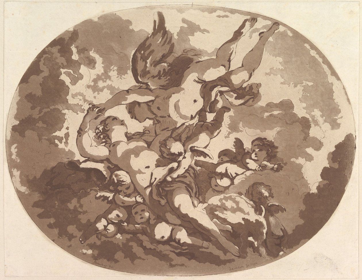 Venus and Cupid by Jean Claude Richard Saint Non
