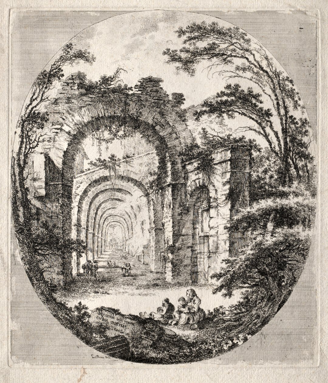 Ancient Ruins by Jean Claude Richard de Saint Non