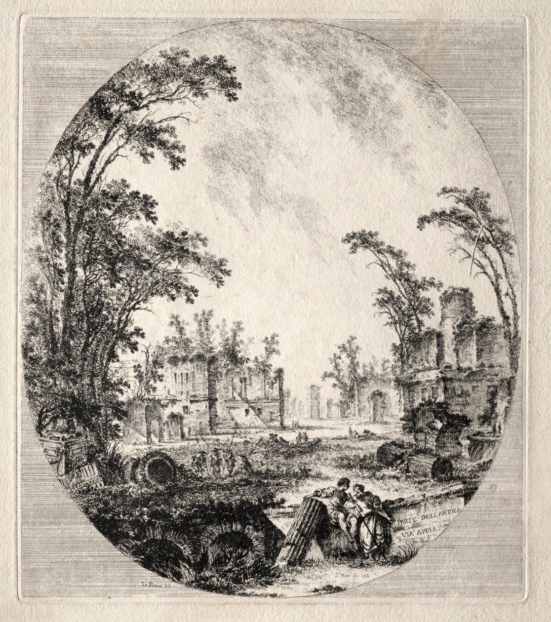 Part of the Old Appian Way by Jean Claude Richard de Saint Non