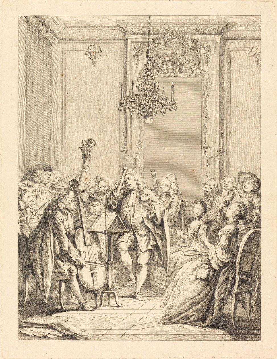 The Concert by Jean Claude Richard de Saint Non after Hubert François Gravelot