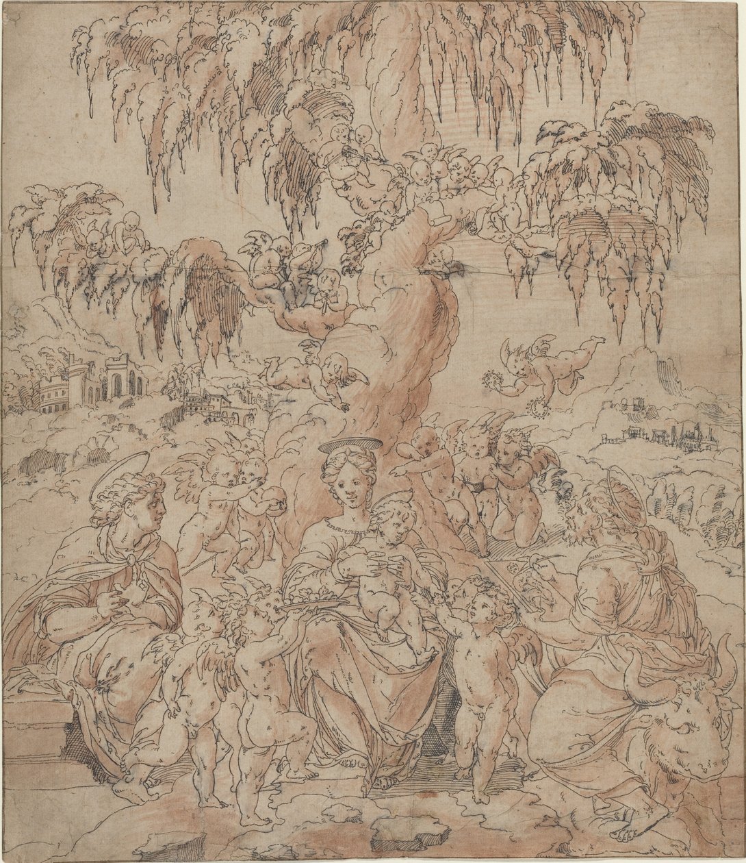 Madonna and Child with Saints John and Luke by Jean Cousin the Younger