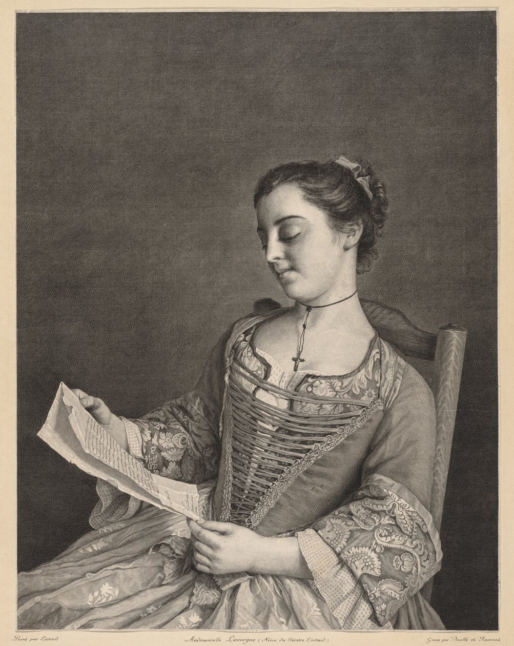 Mademoiselle Lavergne by Jean Daullé