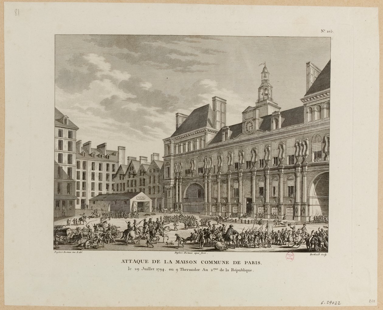 Attack on the Paris Commune House by Jean Duplessis Bertaux