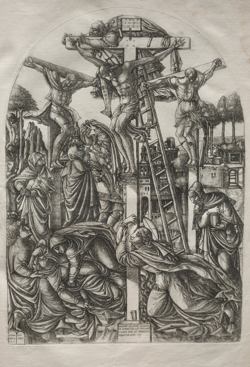 Christ on the Cross between the Two Thieves by Jean Duvet
