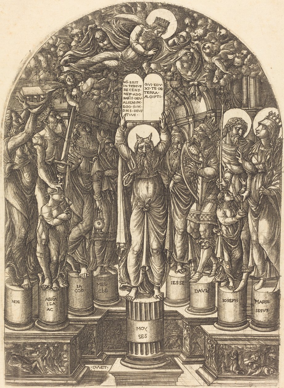 Moses Surrounded by the Patriarchs by Jean Duvet