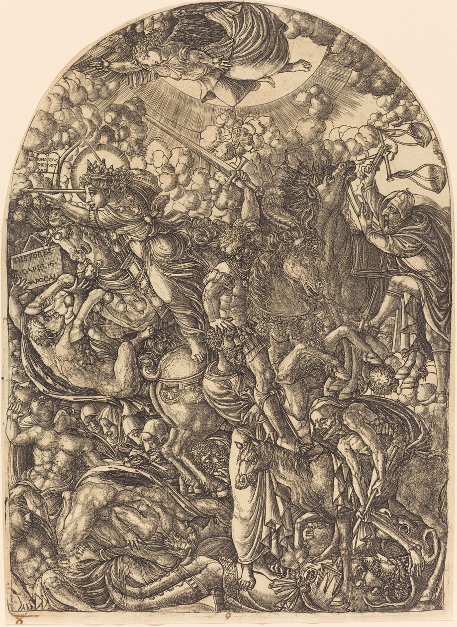 Saint John Sees the Four Horsemen by Jean Duvet