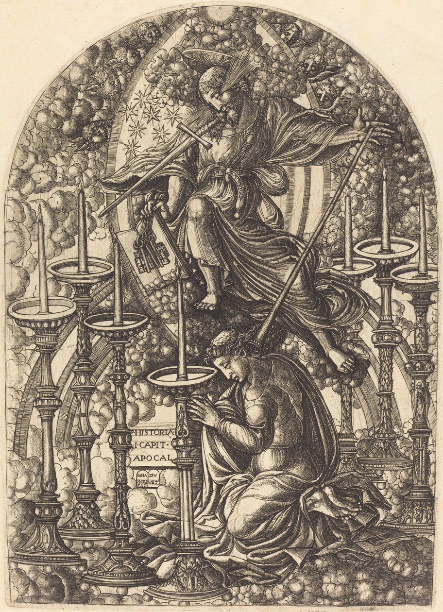 Saint John Sees the Seven Golden Candlesticks by Jean Duvet
