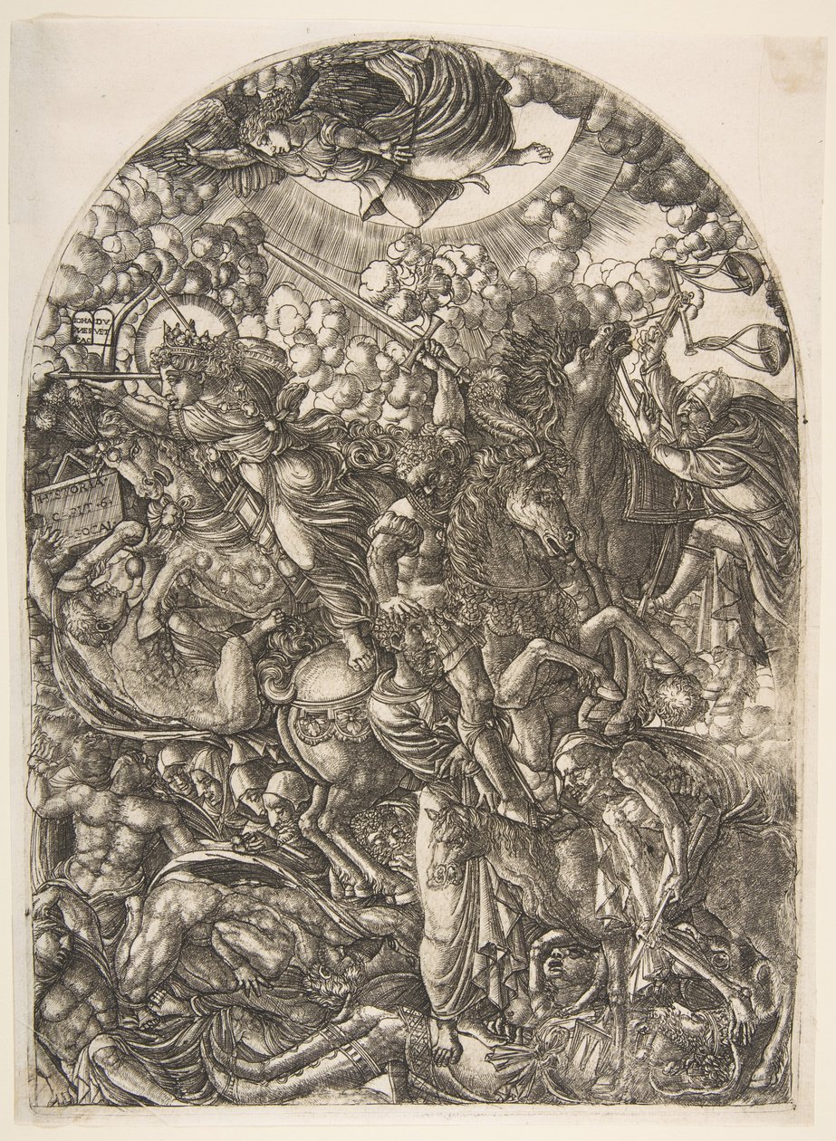 Saint John sees the Four Horsemen, from the Apocalypse by Jean Duvet