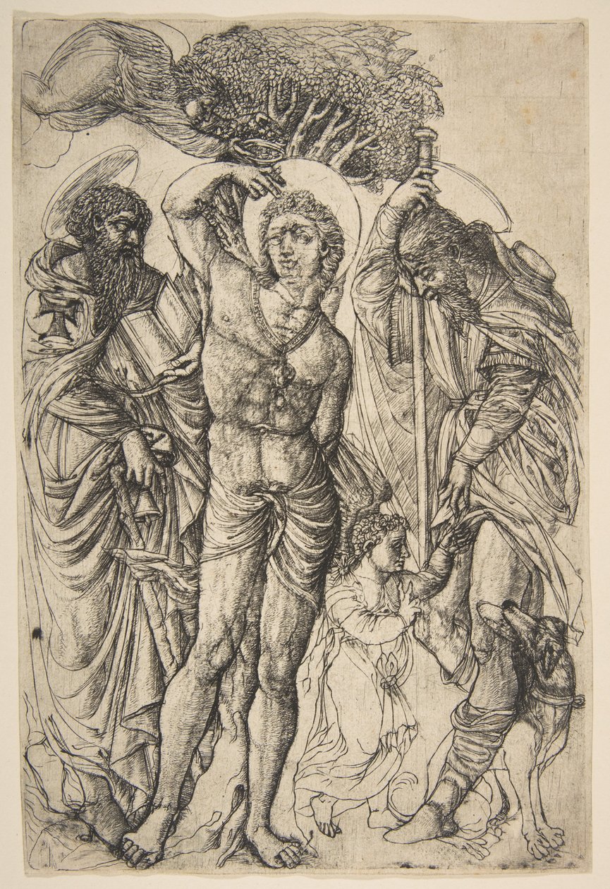 Saints Sebastian, Anthony and Roch by Jean Duvet