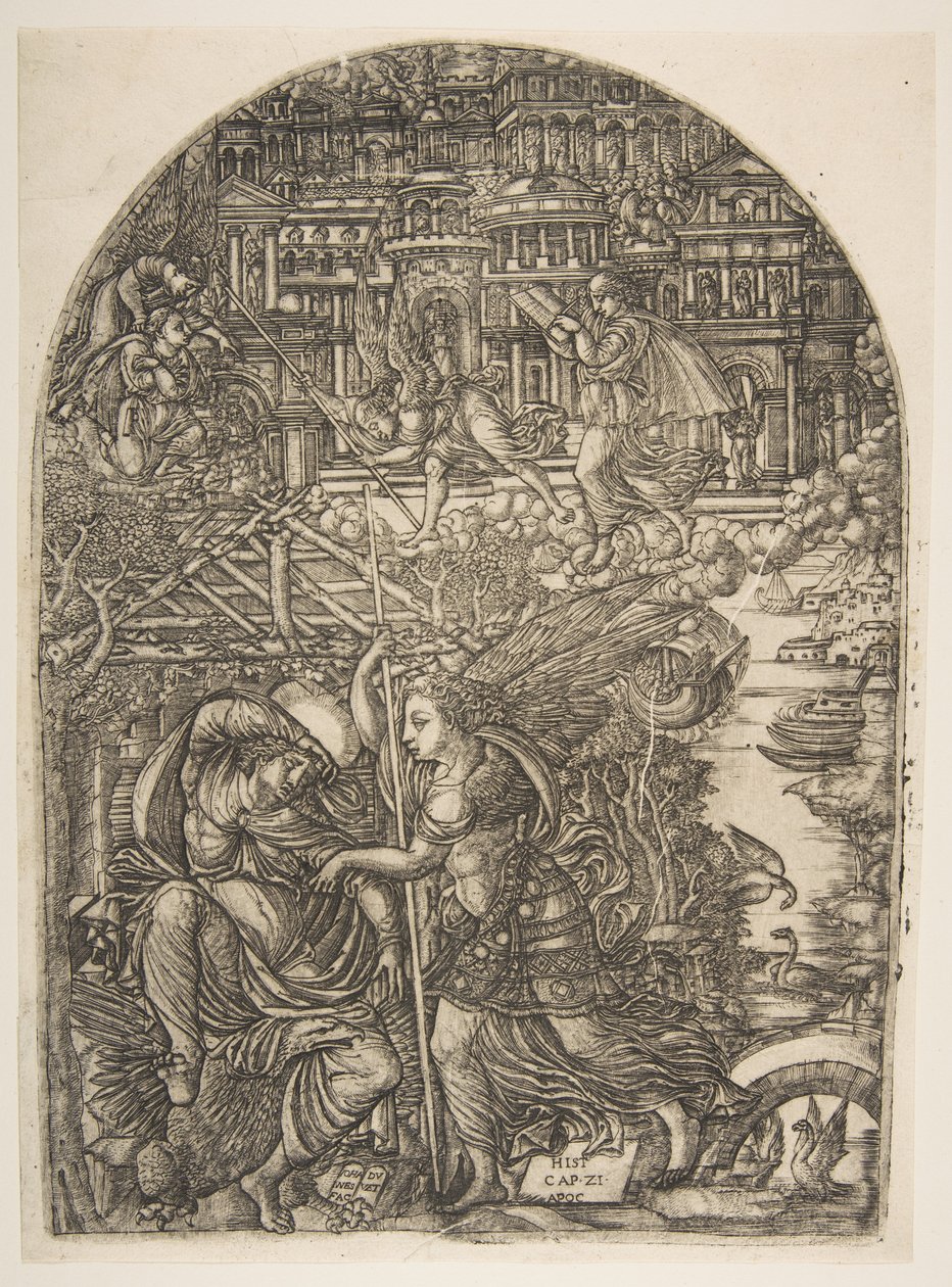 The Angel Shows Saint John the New Jerusalem (from the Apocalypse) by Jean Duvet