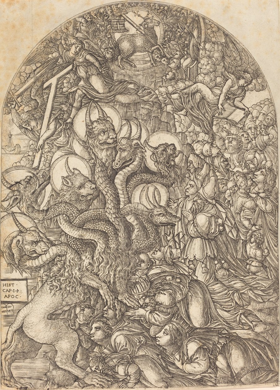 The Beast with Seven Heads and Ten Horns by Jean Duvet