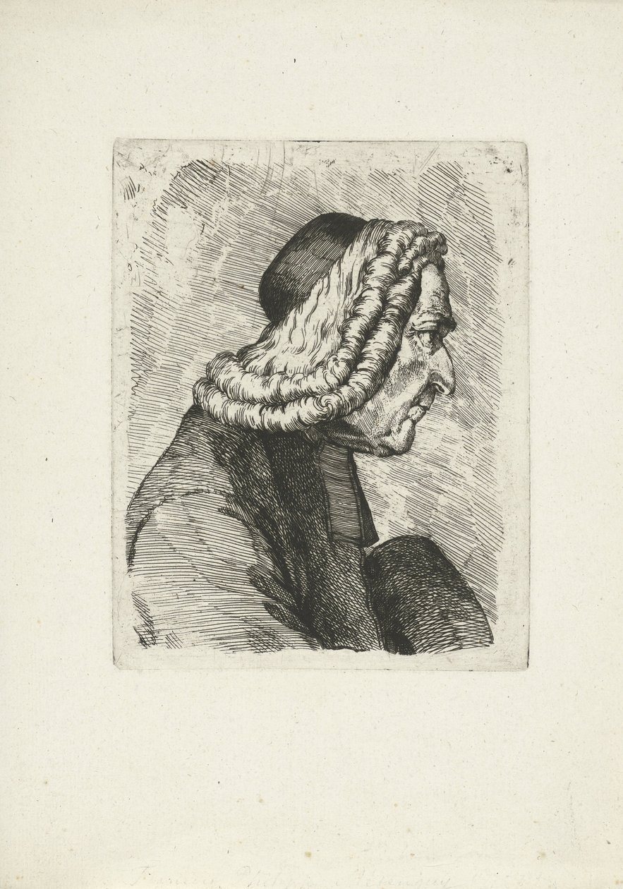 Portrait of Francois-Philippe Mesenguy by Jean Duvivier (attributed to)