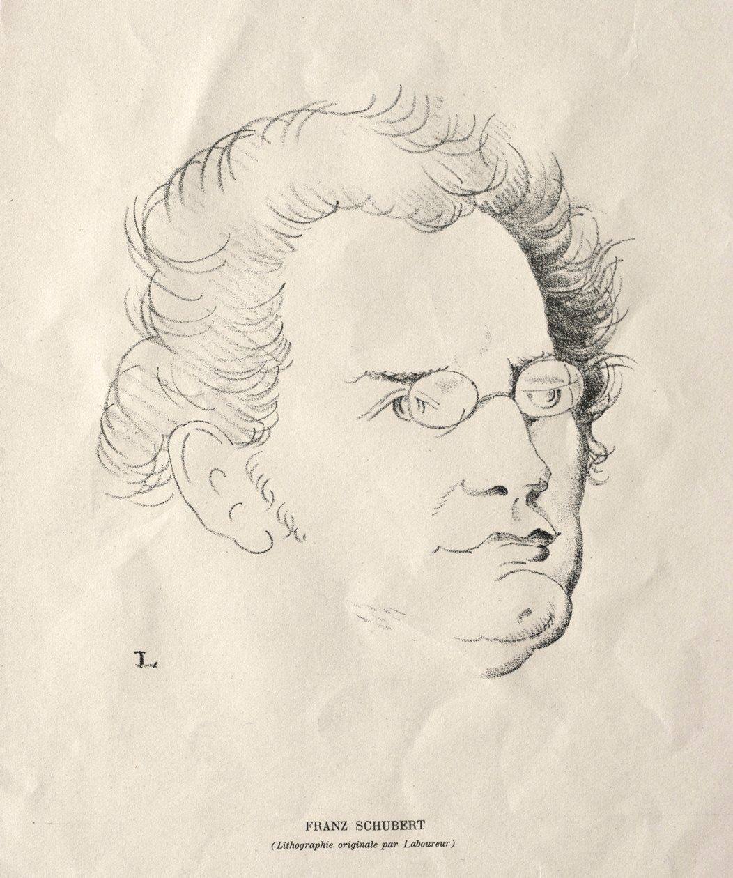 Franz Schubert by Jean Emile Laboureur