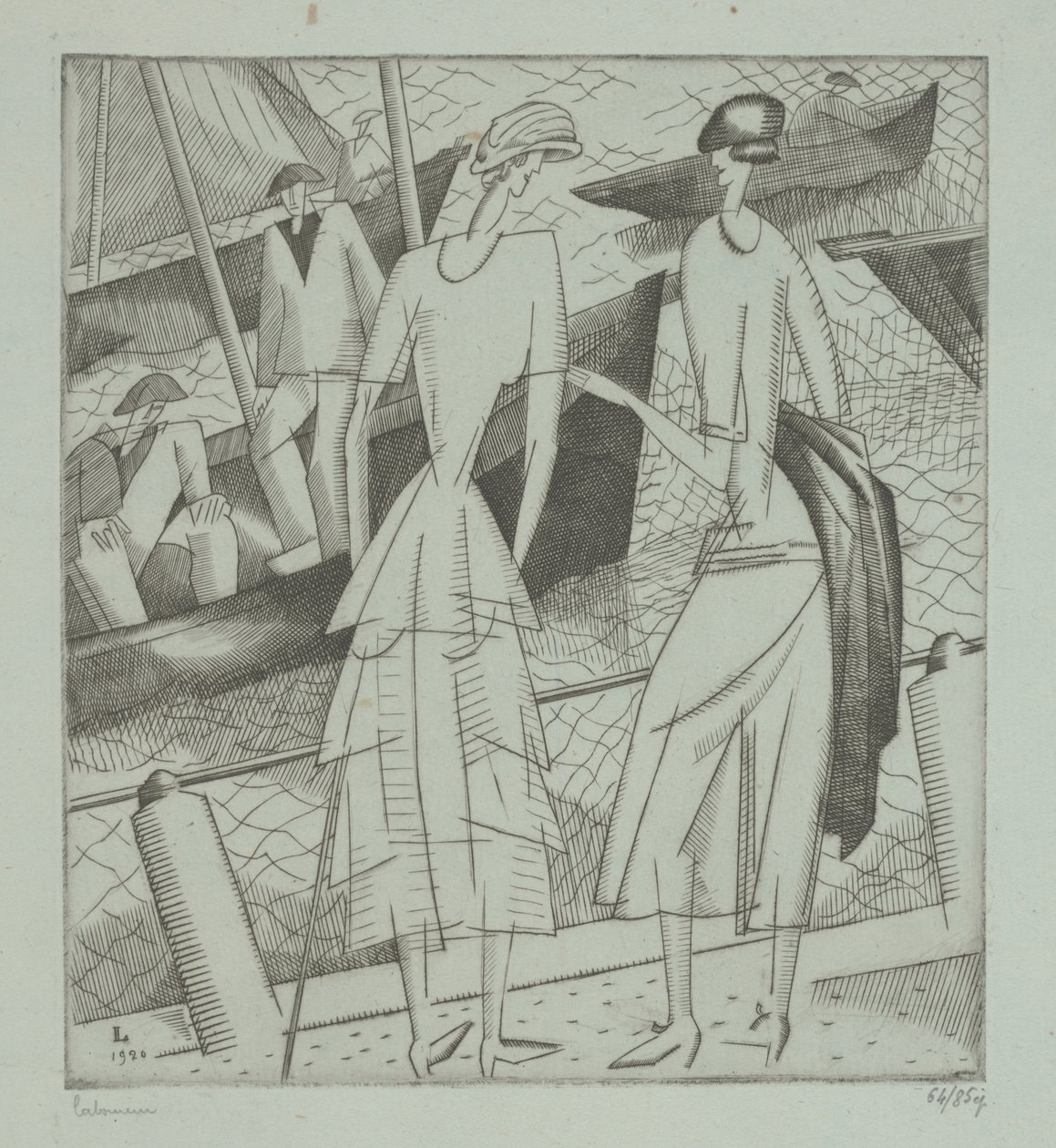 Young Women at the Port by Jean Emile Laboureur