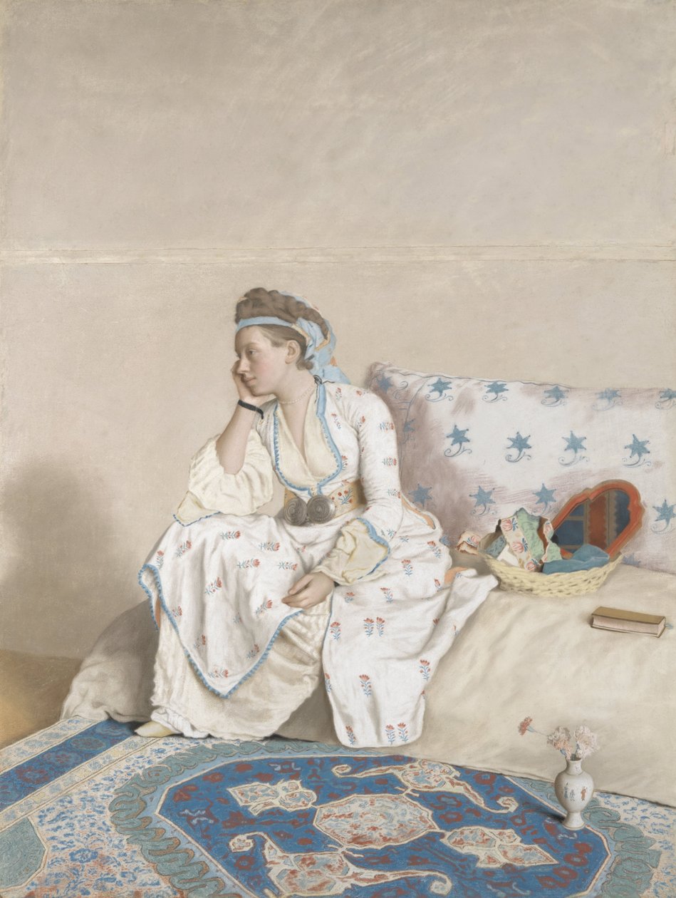 Marie Fargues, the Painter’s Wife in Turkish Costume by Jean Étienne Liotard