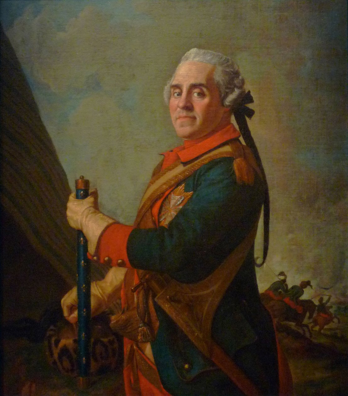 Portrait of Maurice de Saxe, Marshal of France by Jean Étienne Liotard