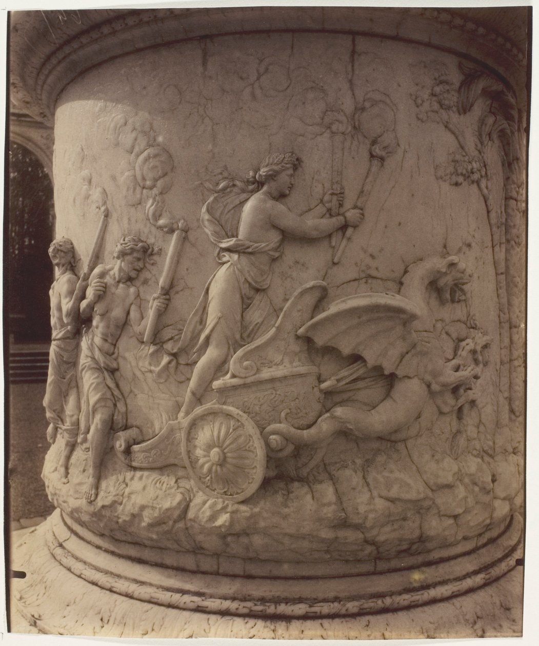 Versailles, Abduction of Proserpina by Pluto by Girardon (detail) by Jean Eugène Auguste Atget