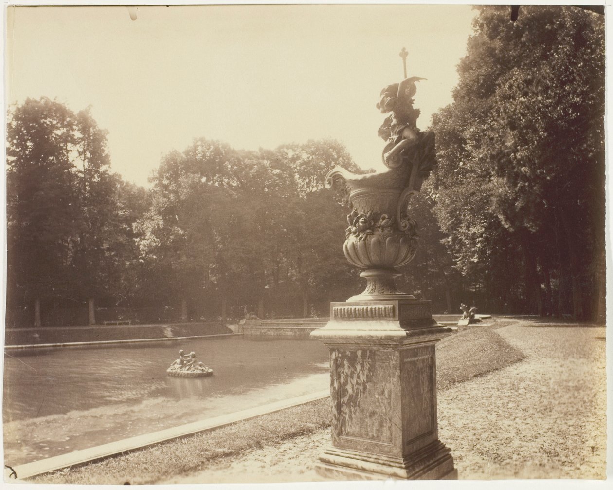 Versailles, Grand Trianon, (Lead Vase by Le Lorrain) by Jean Eugène Auguste Atget
