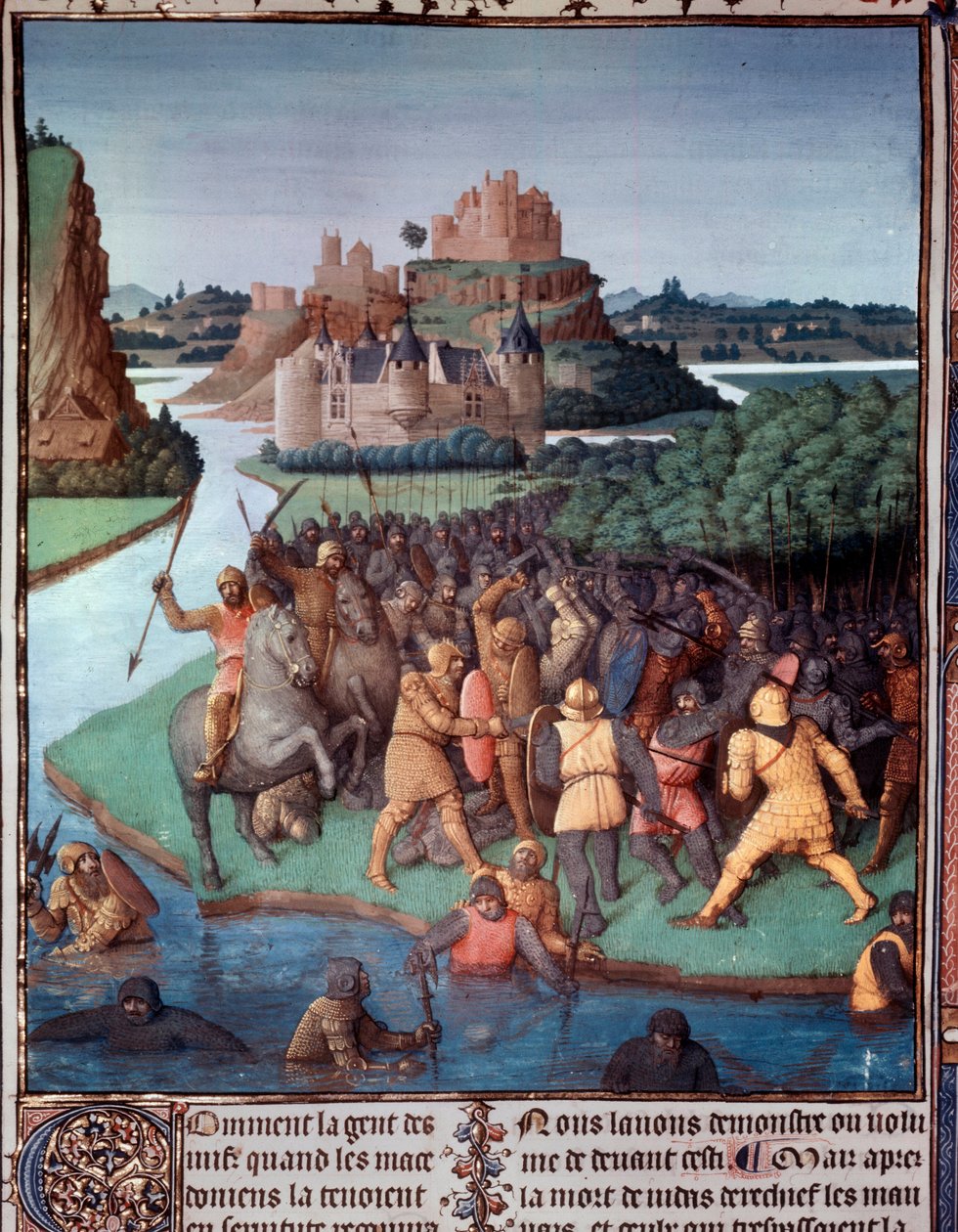 Battle Between Jews and Macedonians by Jean Fouquet