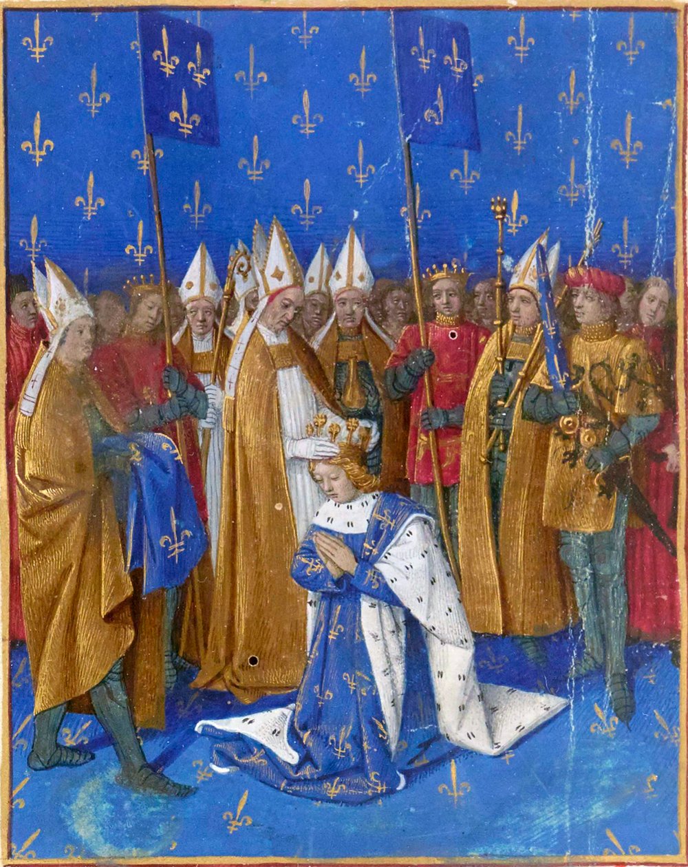 Coronation of Charles VI the Beloved by Jean Fouquet