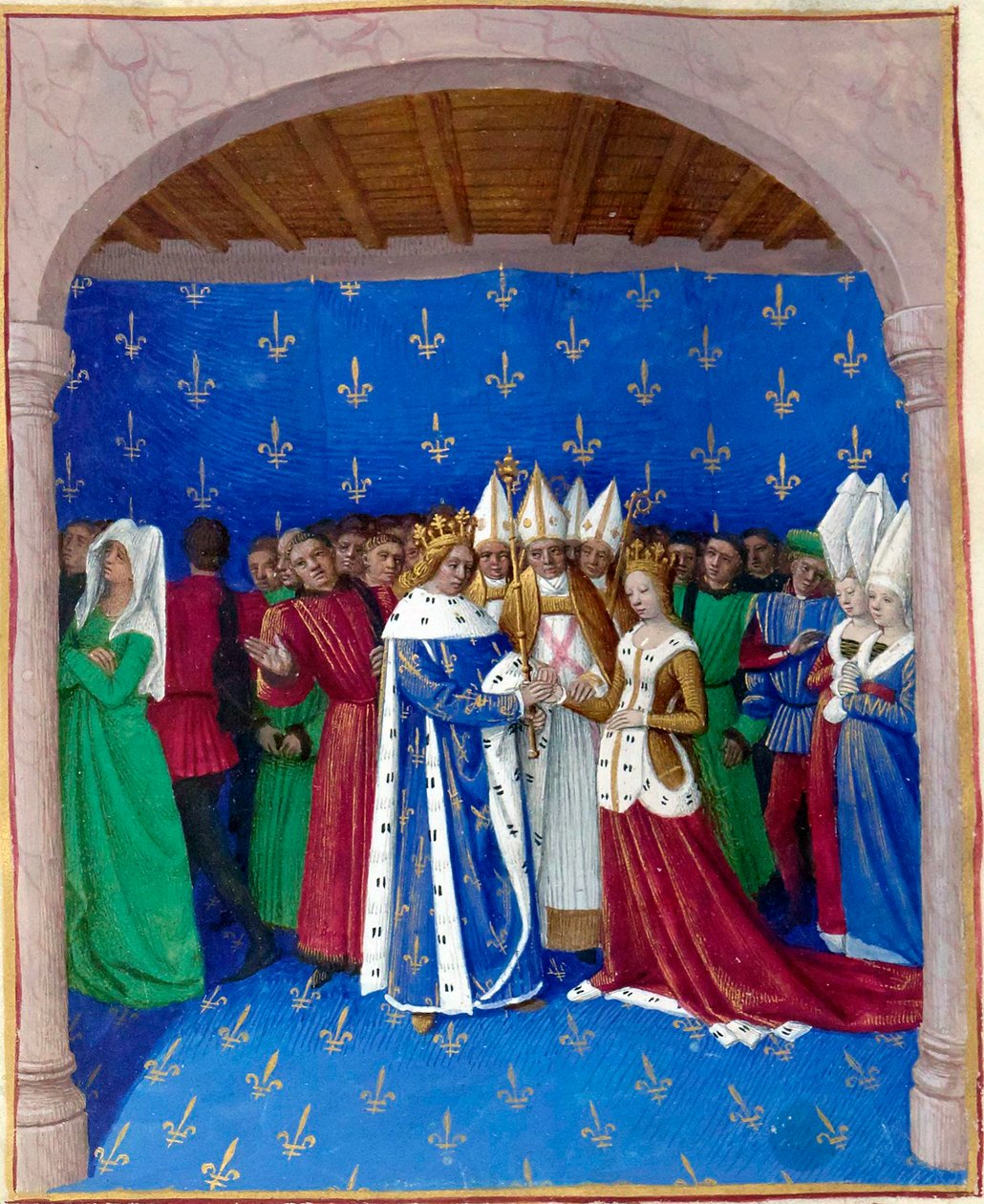 Marriage of Charles IV the Fair and Marie of Luxembourg by Jean Fouquet