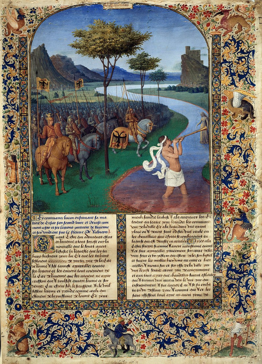 The Passage of Rubicon by Julius Caesar by Jean Fouquet