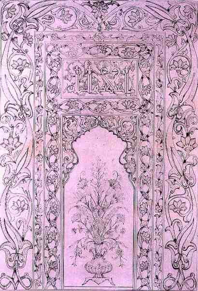 Tile Panel from the Blue Mosque, in Tabriz, Persia, from 
