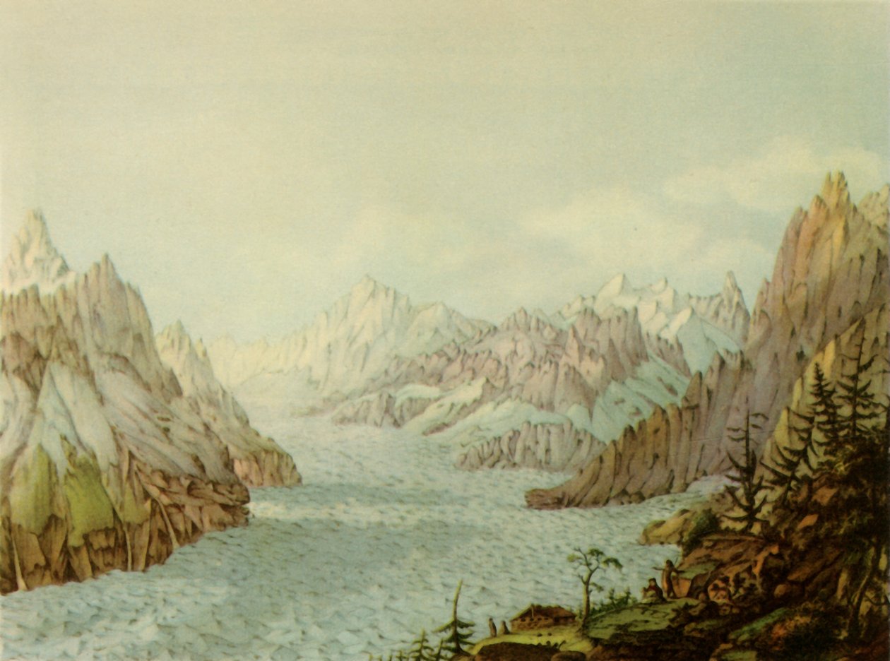 The Mer de Glace or Glacier des Bois, 1787, 1946 by Jean Francois Albanis de Beaumont