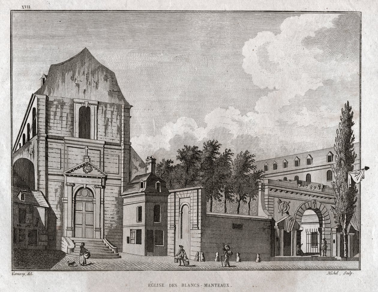 Church of Blancs Coats, Paris by Jean Francois Garneray