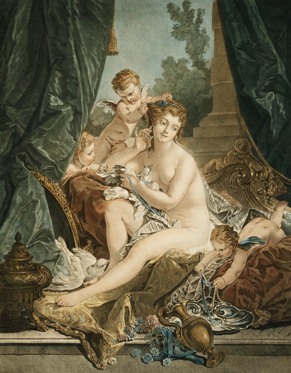 La Toilette de Venus, After Francois Boucher, 1783 by Jean Francois Janinet