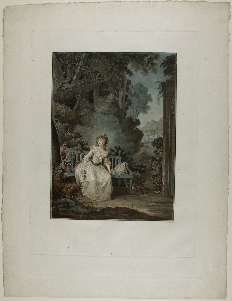 Madame Dugazon in the Opera “Nina, or The Woman Maddened by Love” by Jean Francois Janinet