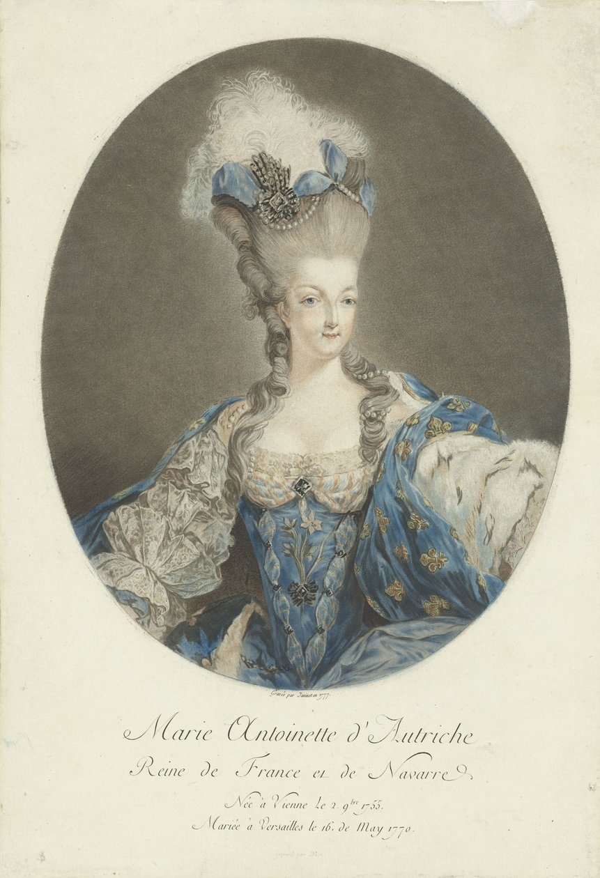 Portrait of Marie Antoinette by Jean Francois Janinet