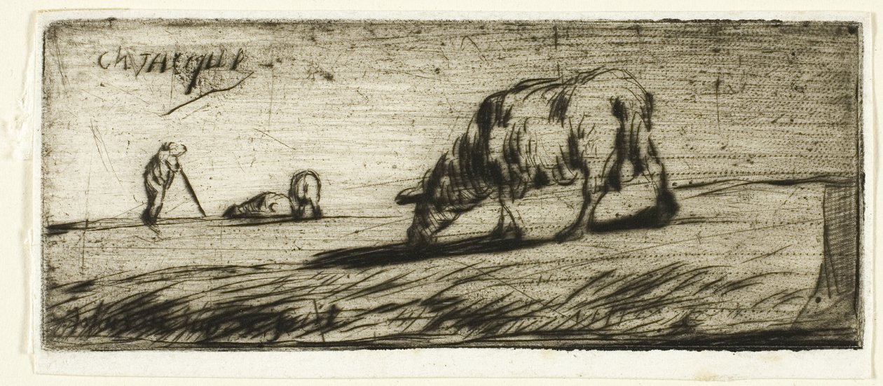 A Sheep Grazing by Jean Francois Millet