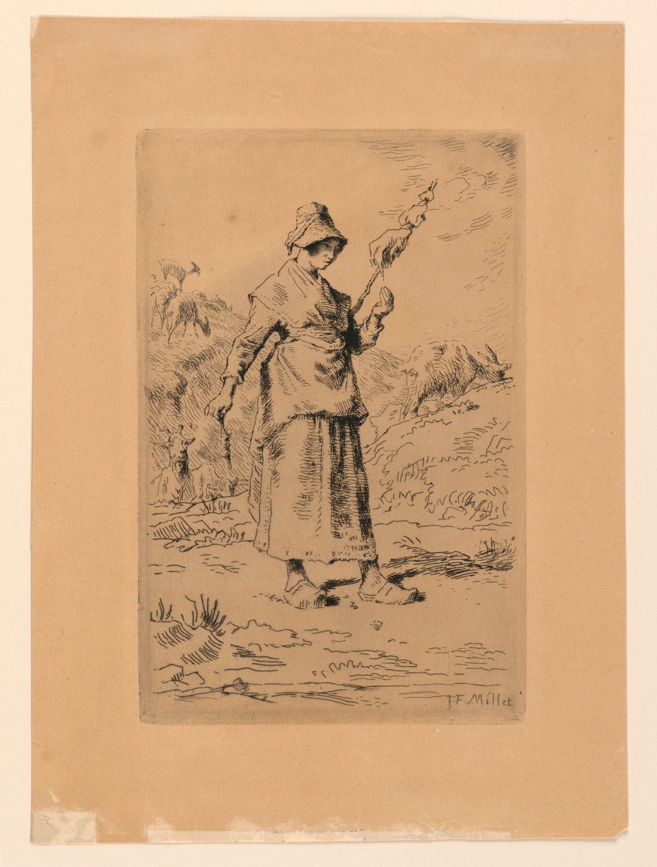 The Spinner by Jean Francois Millet