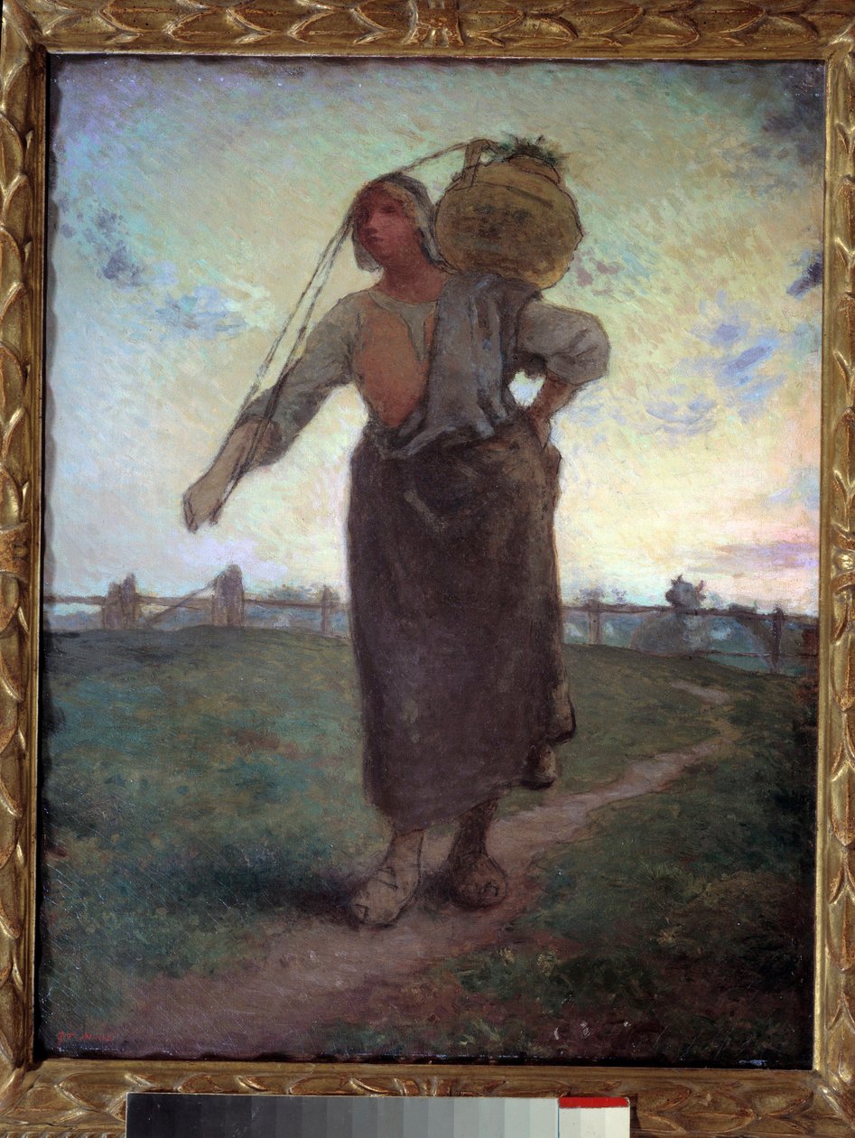 Norman Milkmaid at Greville by Jean Francois Millet