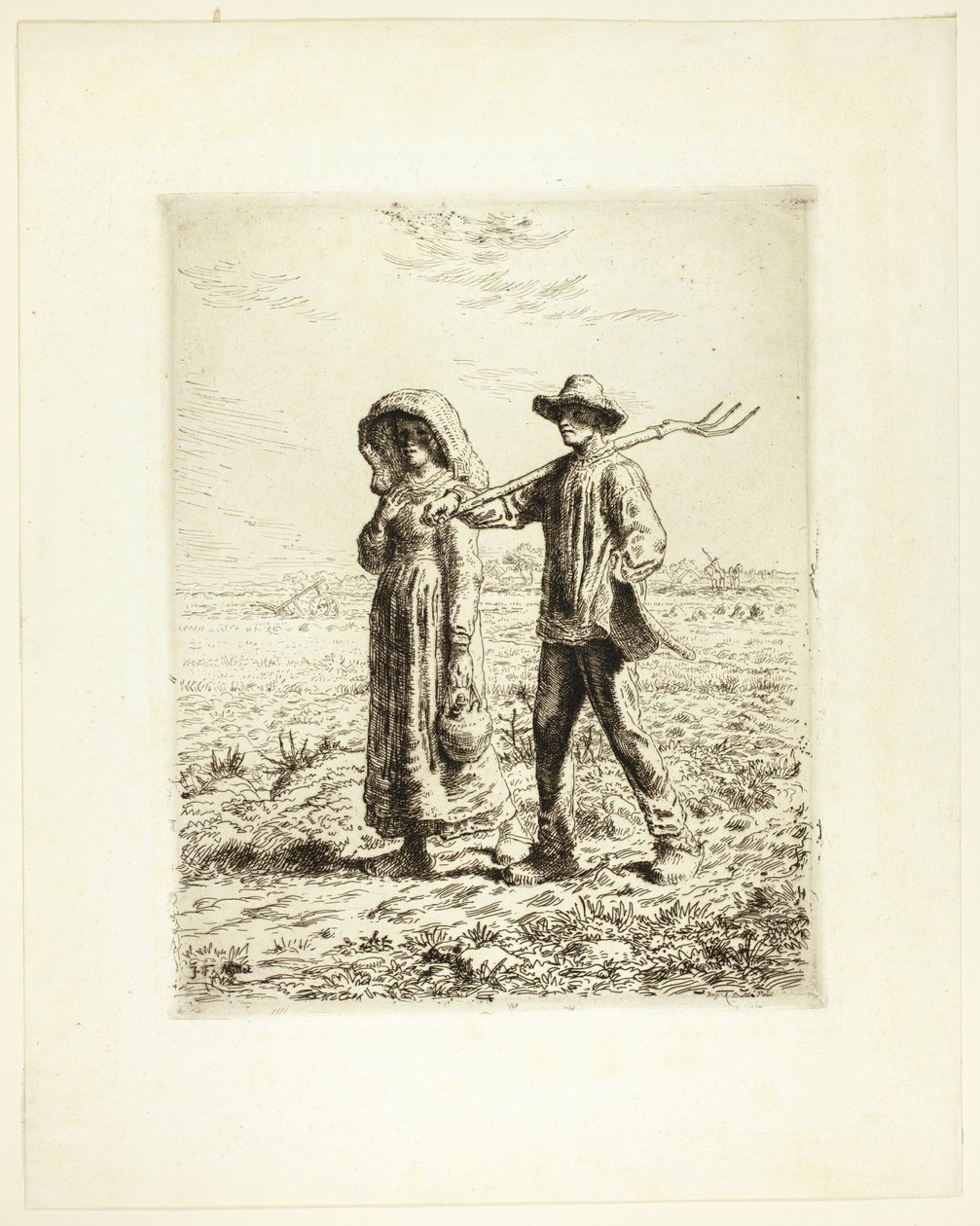 Peasants Going to Work by Jean Francois Millet