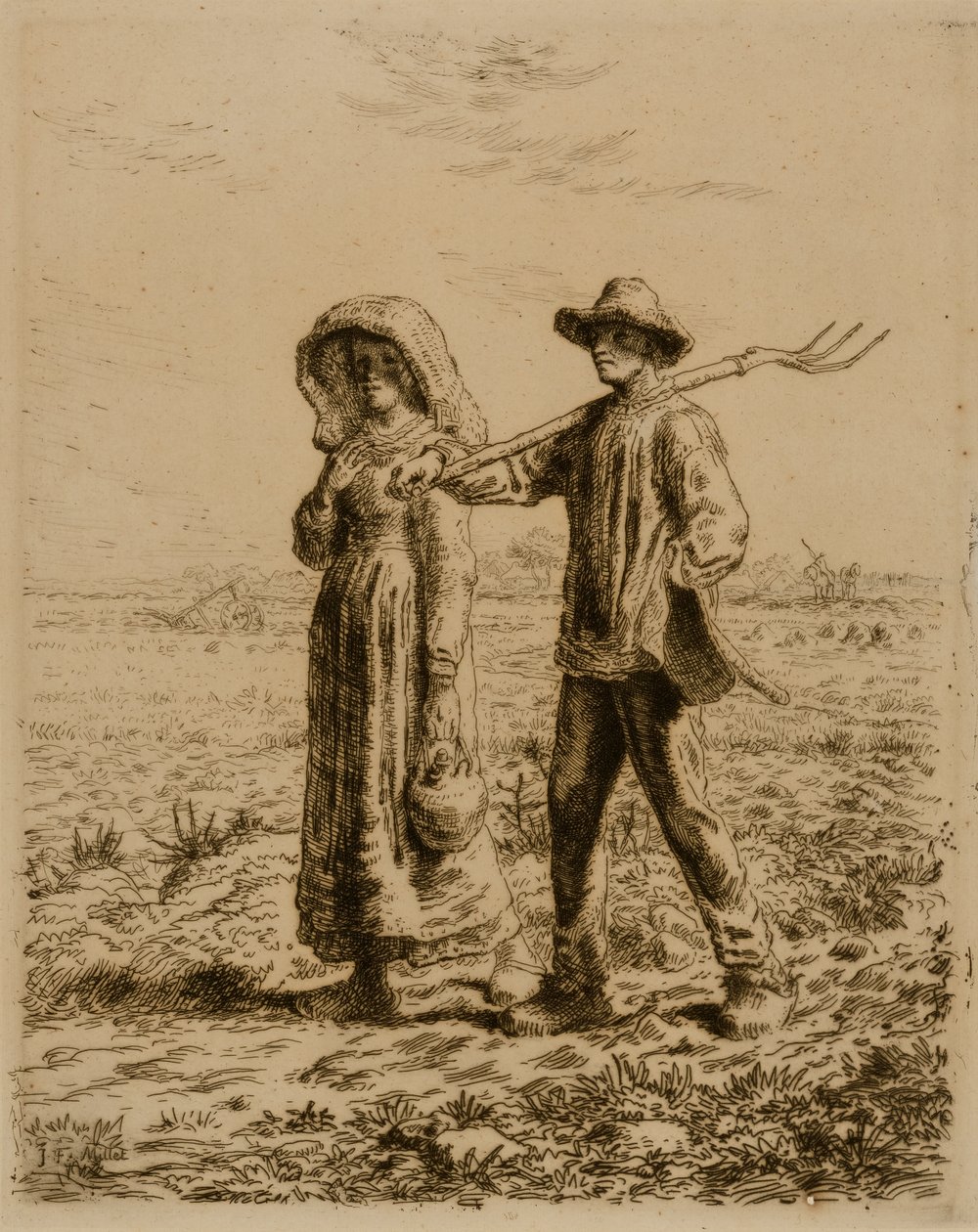 Peasants Going to Work by Jean Francois Millet
