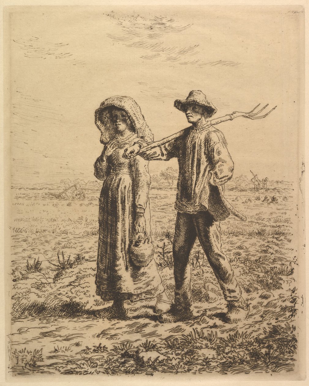 Peasants Going to Work by Jean Francois Millet