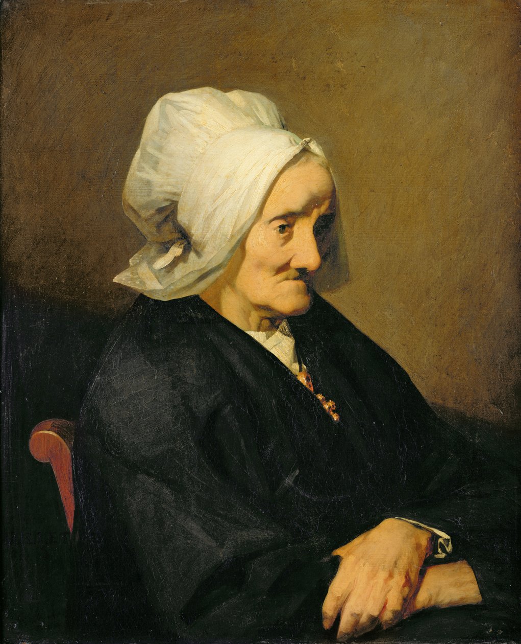 Portrait of the Widow Roumy by Jean Francois Millet
