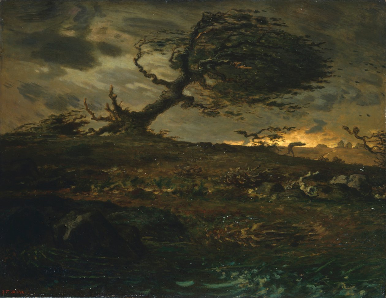 The Gust of Wind by Jean Francois Millet
