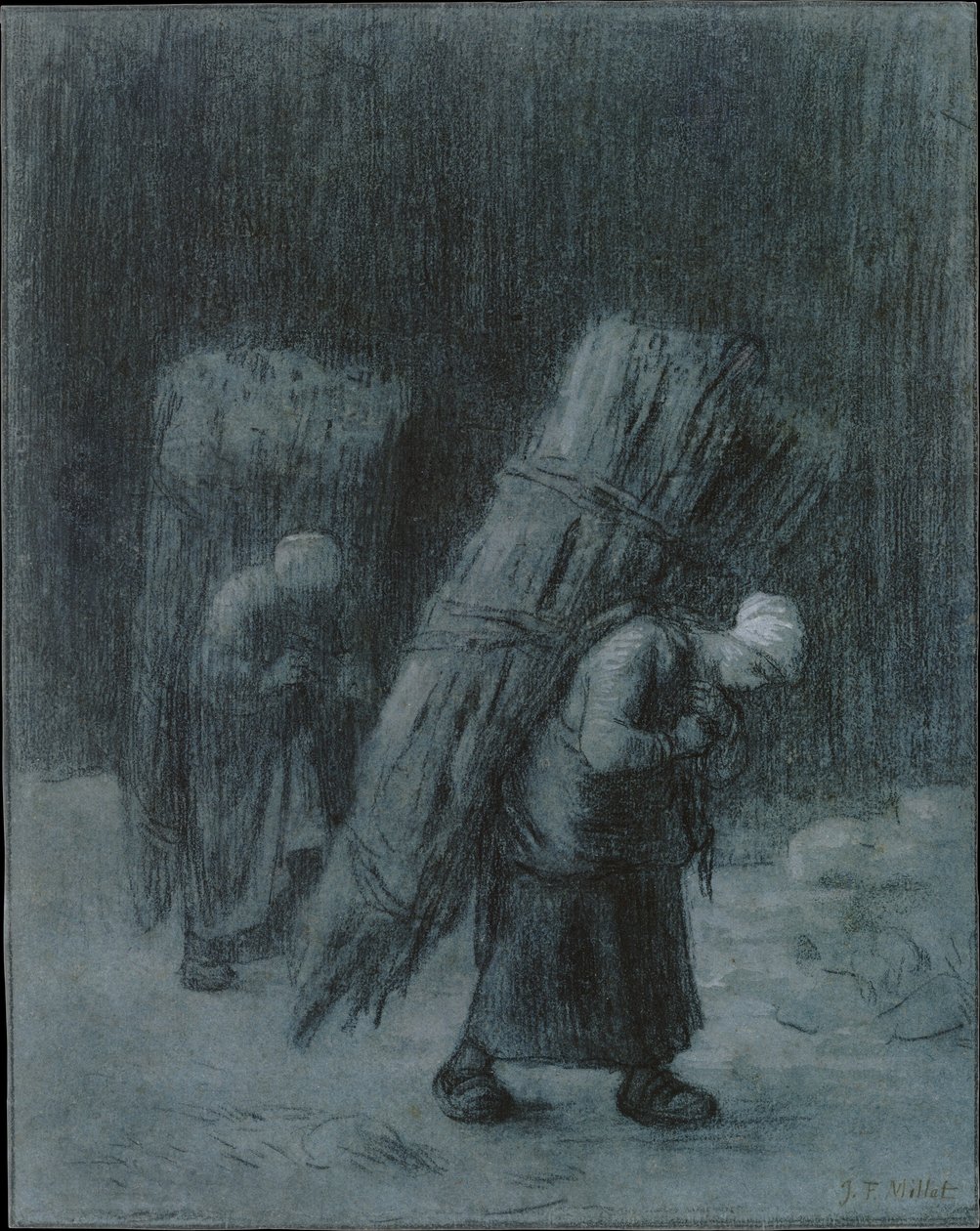 Women Carrying Twigs by Jean-Francois Millet