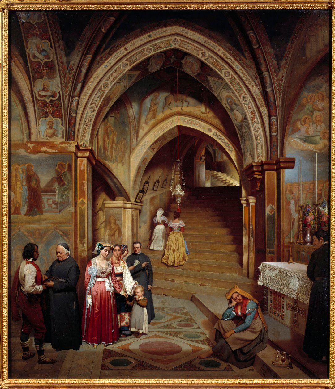 View of the church of the Benedictine monastery of San Subiaco by Jean Francois Montessuy
