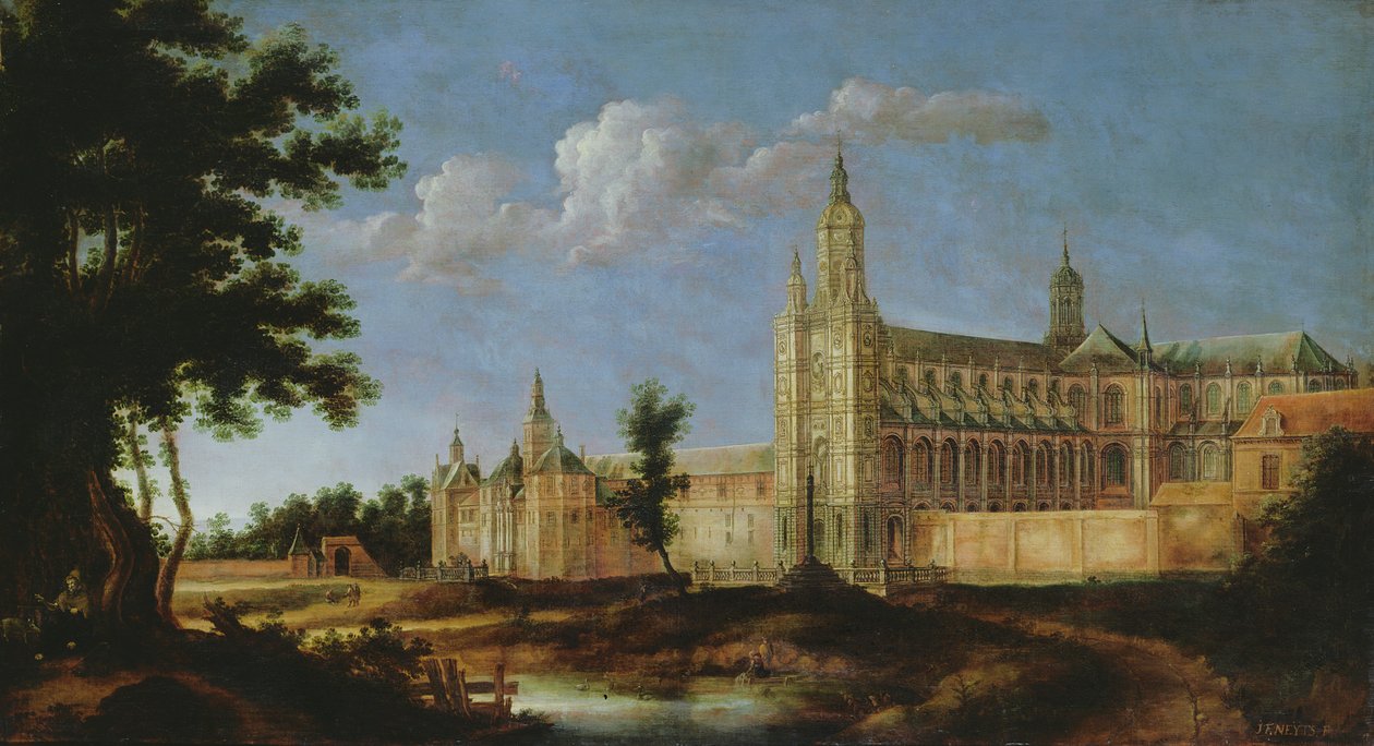 View of the Abbey of Saint-Amand-les-Eaux by Jean Francois Neyts