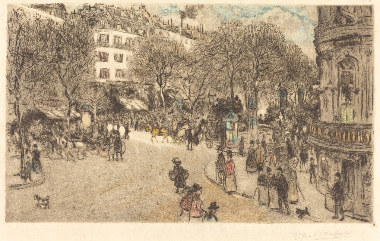 Le Boulevard des Italiens by Jean Francois Raffaelli
