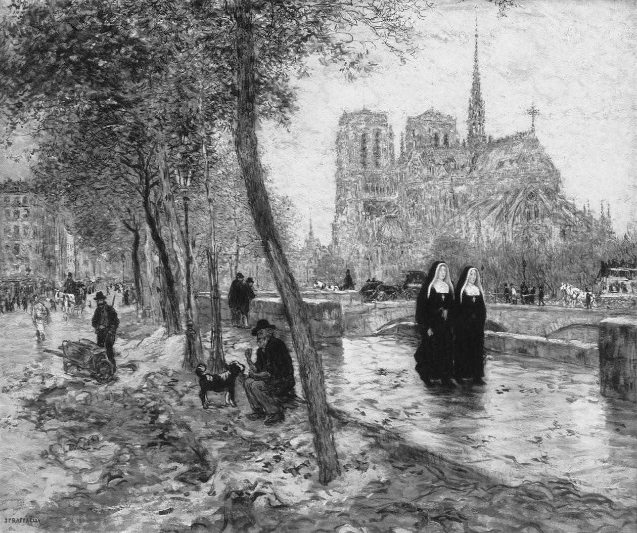 Notre Dame de Paris by Jean Francois Raffaelli