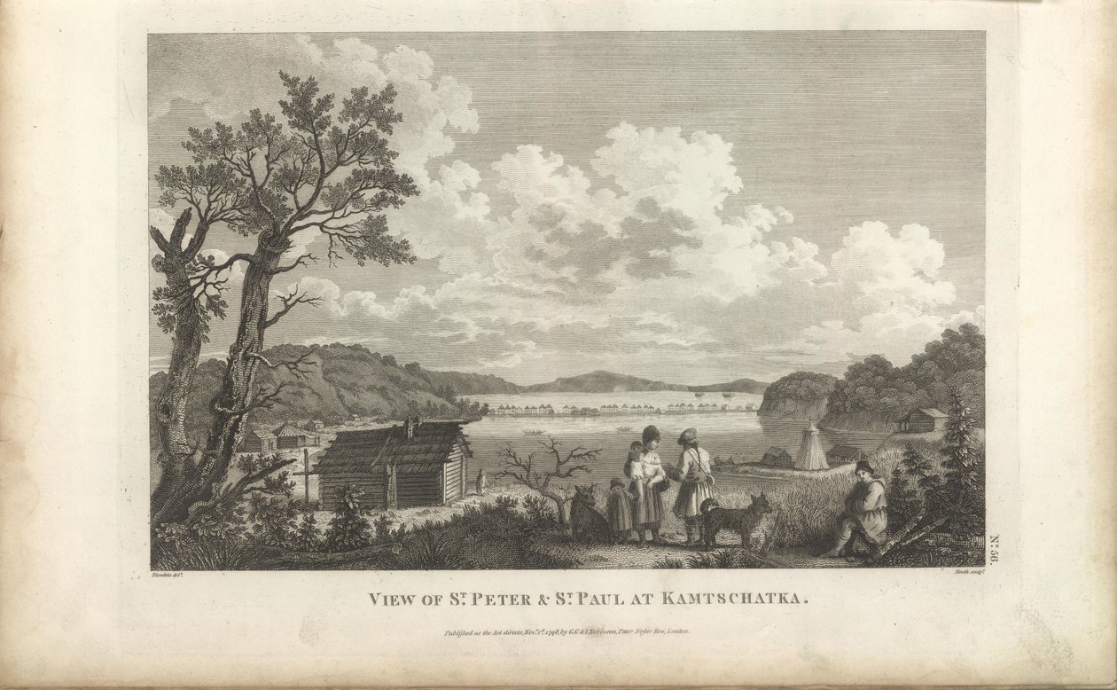 View of the Petropavlovsk Harbor by Jean Francois de Galaup La Perouse