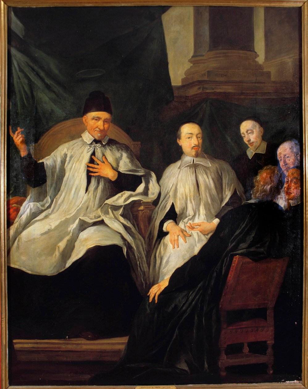 Saint Vincent de Paul Presiding an Assembly of Ecclesiastics by Jean François de Troy